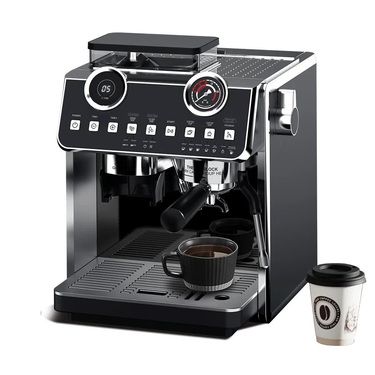 

#c #v Professional Espresso Coffee Machine Price Wholesale 2800w Power Low Voice Electric Espresso Coffee Maker