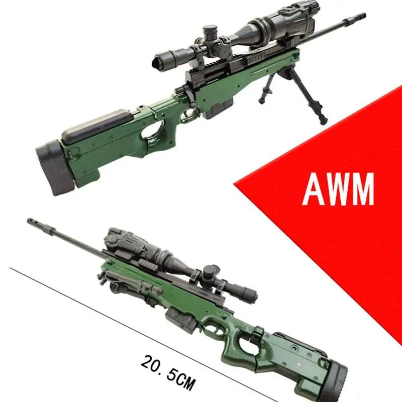 Jigsaw AWM 1/6 AWM Mini Puzzle, plastikowy karabin snajperski, montaż pistoletu, Model wojskowy, 12 Cal, figurka, wyświetlacz