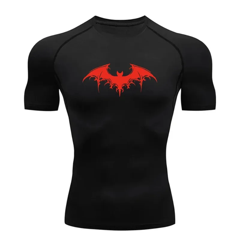 Kompressions-T-Shirt für Herren, Sommer-Sportbekleidung, Laufmode, elastisch, schnell trocknend, Sport-Tops, T-Shirt, sportlich, für Fitness, Workout, Training, elastisch