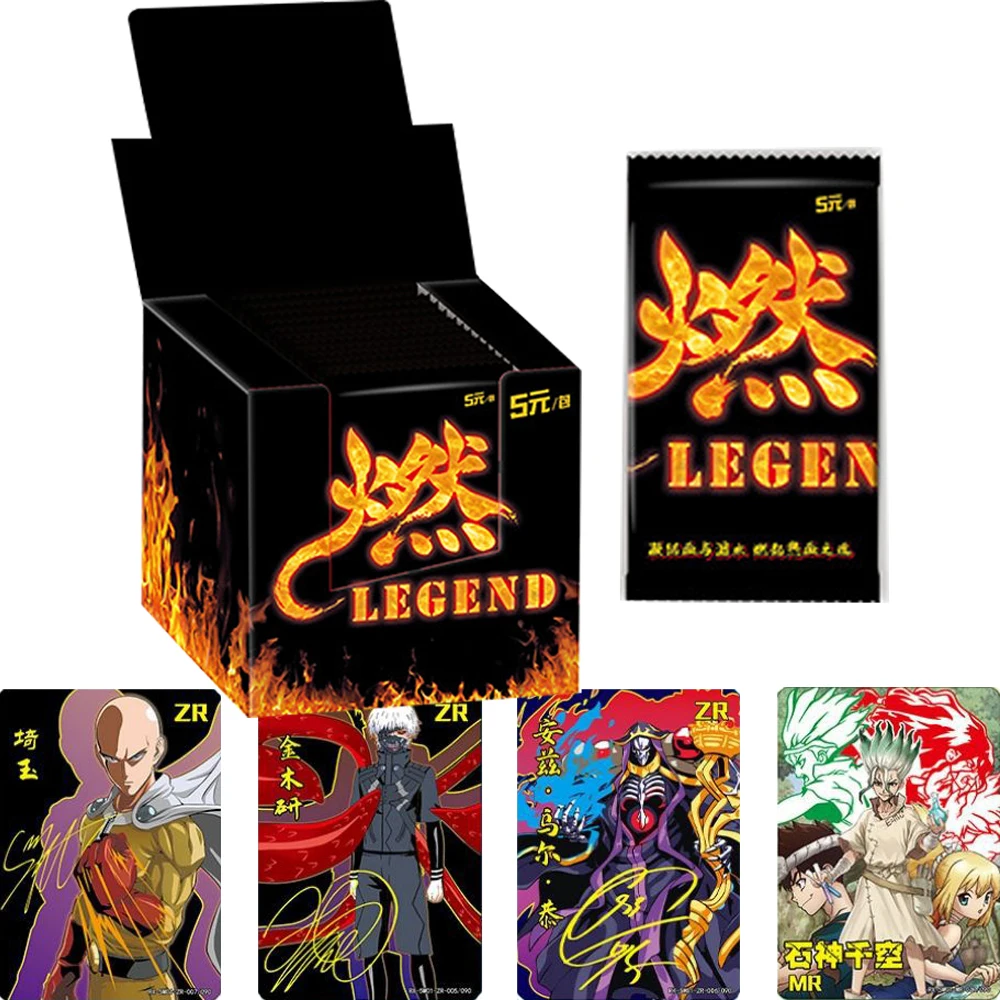 Fire Legend Card Box Japanese Metaverse Hero Post Stickers Card of God Anime Games Collection Action Figures for Kids Toys Gifts