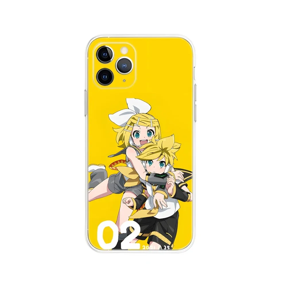 K-KagamineS Rin Len Phone Case For iPhone Apple 16,15,14,13,12,Mini,11,Pro,Max,Plus,X,XR,XS,8,SE,2020,Plus Transparent Cover