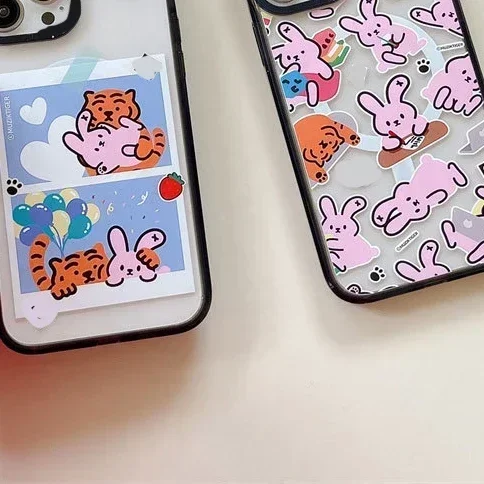 

Tiger Rabbit MagSafe Phone Case Cover for IPhone 11 12 13 14 15 Pro Max Case for IPhone 15 Pro Max