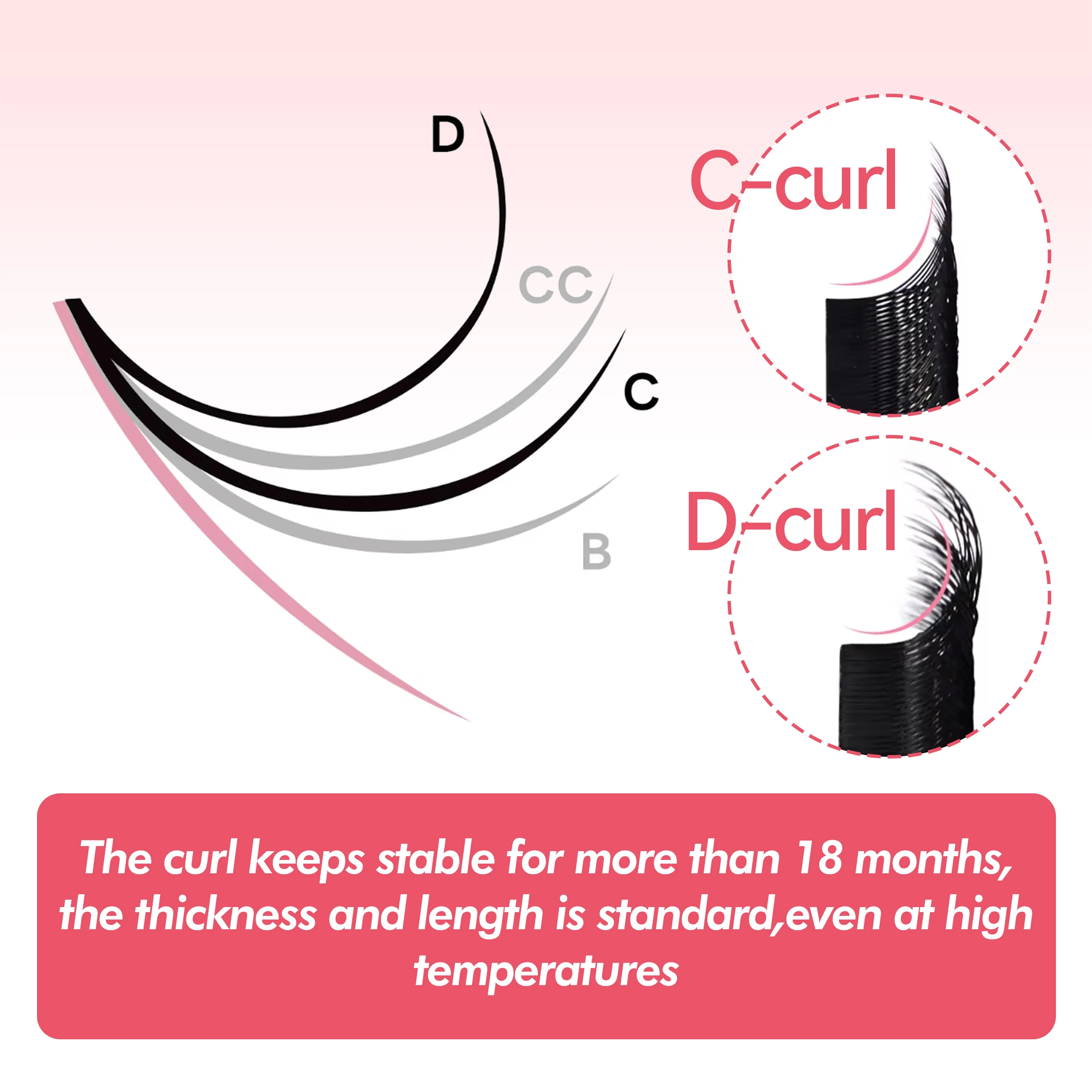 COAST GIATV-Extensions de Cils en Faux Vison, Faux Cils YY, 0.07mm, C/D Curl, 8-15mm, Naturel et Doux, Fait à la Main, Noir