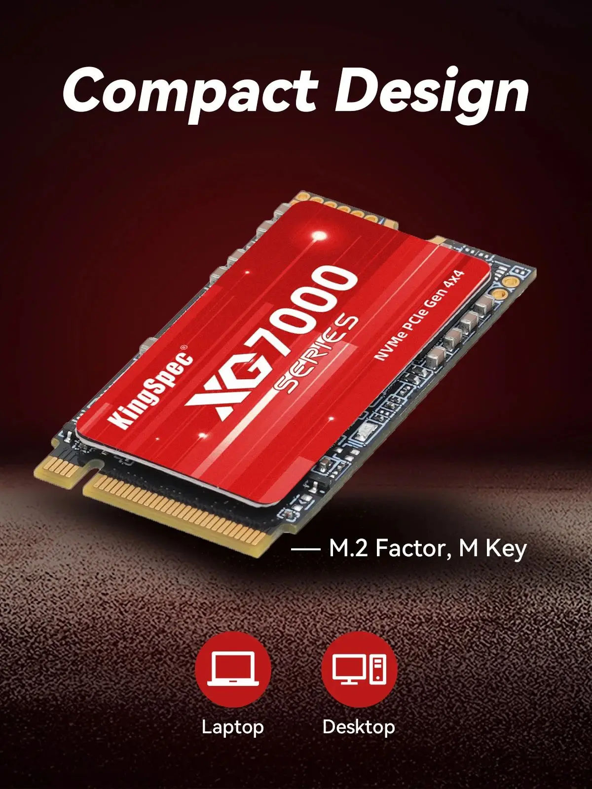 KingSpec 2242 SSD M2 PCIe 4.0 1 to 2 to M.2 NVMe 7200 mo/s disques SSD internes M clé disque dur pour PS5 ordinateur portable bureau bricolage