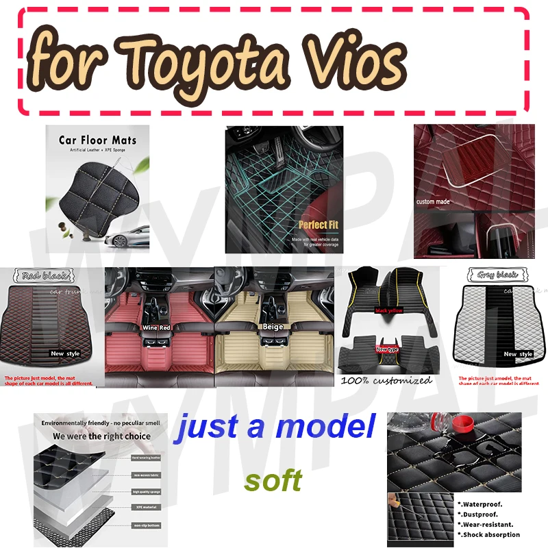 

LUXURY Car Mats For Toyota Vios Belta Yaris Sedan Limo XP90 2008~2012 Car Floor Mats