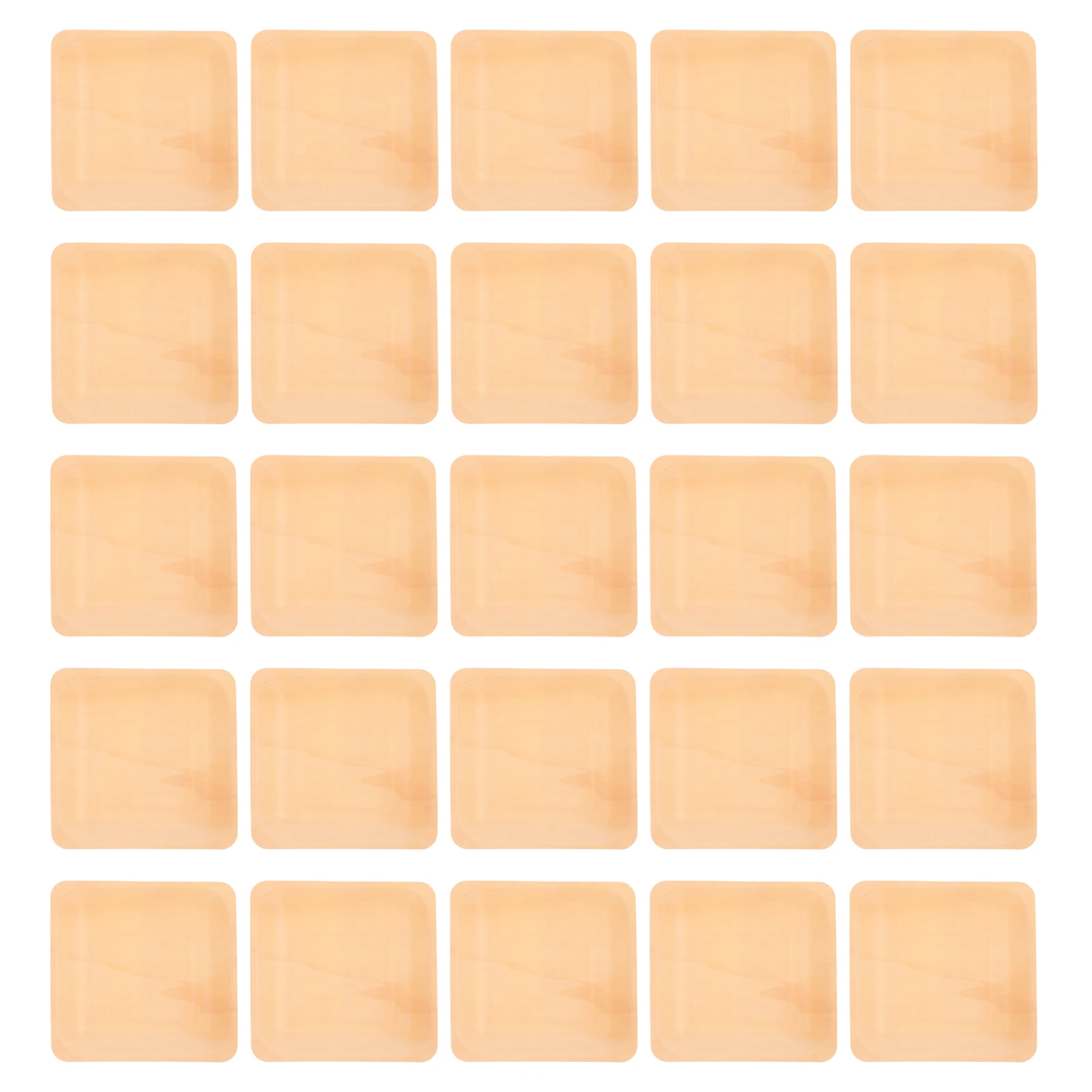 

50pcs Plates 14x14cm Natural Wood Wooden Plate Tableware Eco Friendly Disposable Tableware Kitchen Bar Supplies