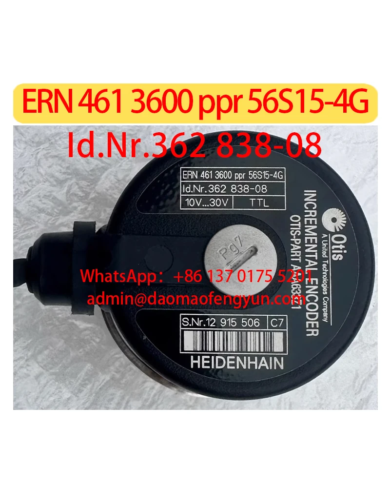 

ERN 461 3600 ppr 56S15-4G Used Id.Nr.362 838-08 Encoders Tested ok，Fast shipping