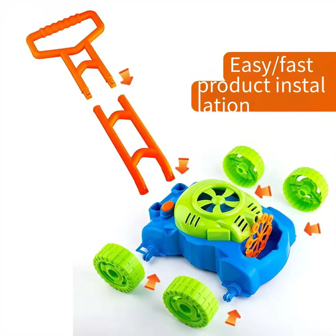 Spielzeug-Luftblasenmaschine für Kinder, Lauflernhilfe, Trolley für Jungen und Mädchen, interaktives neues vollautomatisches Laufspielzeug für den Außenbereich