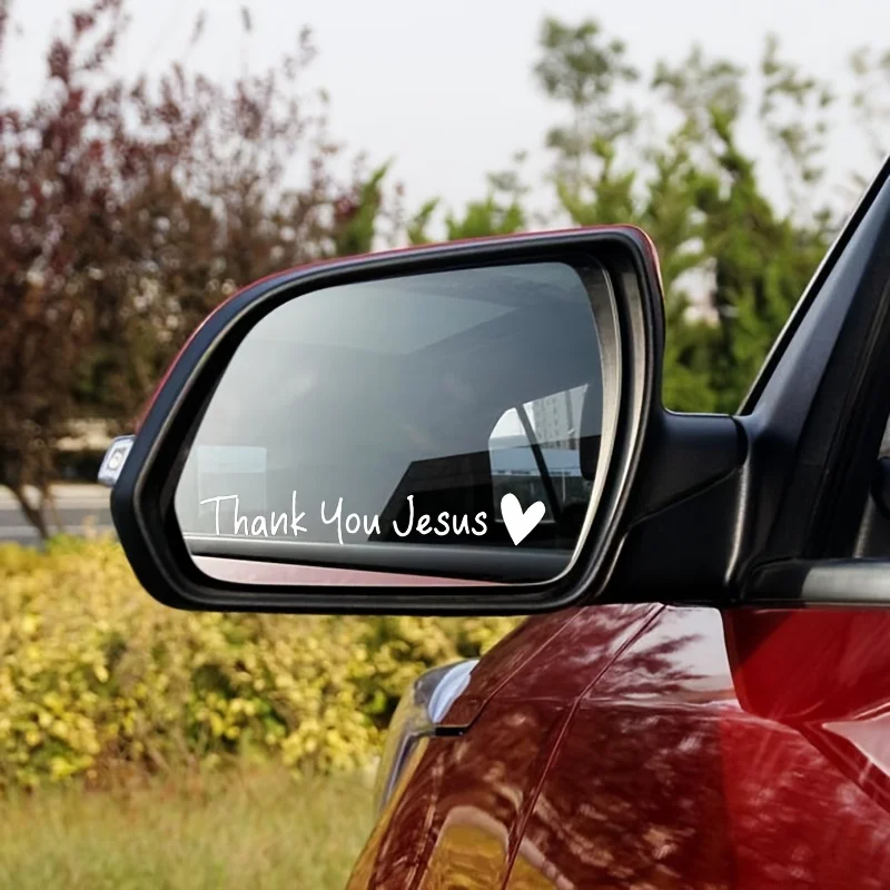 

6Pcs/set Thank You Jesus Christian Faith Waterproof Vinyl Stickers, Religious Inspirational Decals for Car Mirror Water Bottle