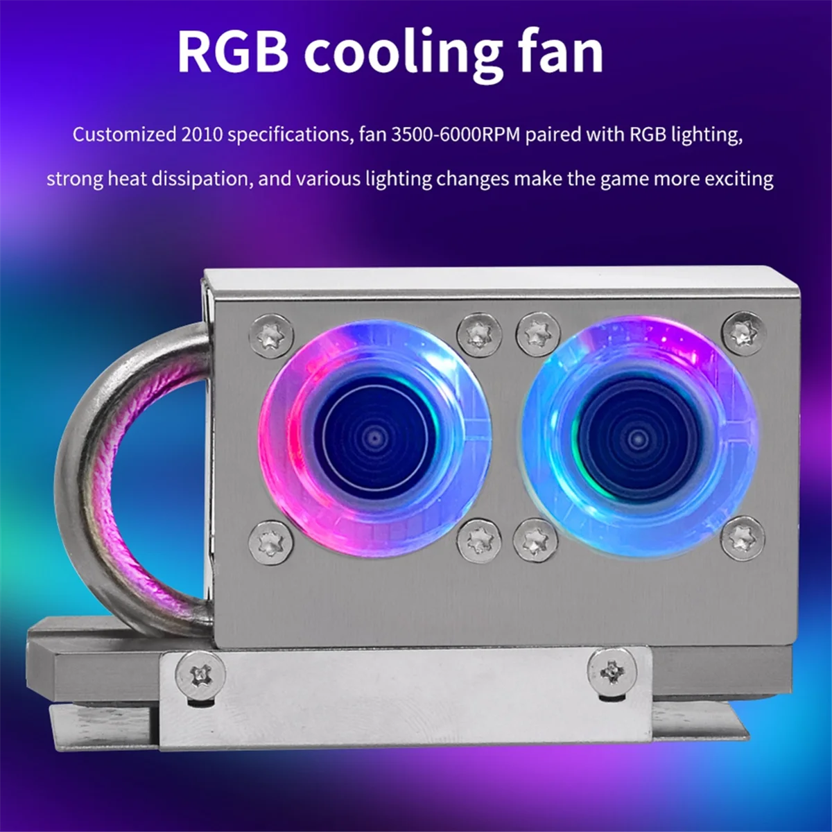 RGB M.2 Hard Disk Heat Dissipation Radiator Sink 3-Pin Connector HDD Cooler High Conductivity Heat Pipe RGB Cooling