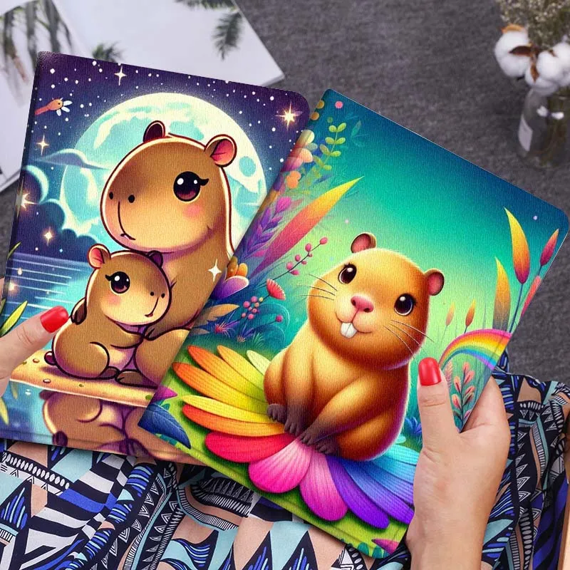 

Capybara Cartoon Cute Art Gift For Xiaomi Redmi Mi Poco Pad 2 5 6s 7 7s Ultra Pro Max 14 12.4 12.1 inch Soft Tablet Case