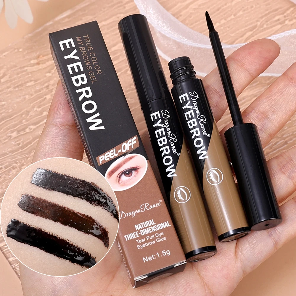 Dyeing Eye Brow Tattoo Tint Peel Off Eyebrow Eyeliner Freckles Dye Cream Waterproof Eyebrow Enhancer Gel Make Up Cosmetic Tool