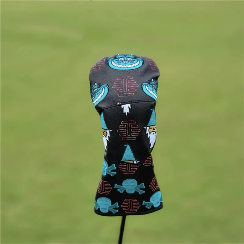 Skull Golf Wood Cover Driver Fairway, Protector híbrido impermeable, conjunto de cuero PU suave y duradero, cubiertas para la cabeza de Golf,