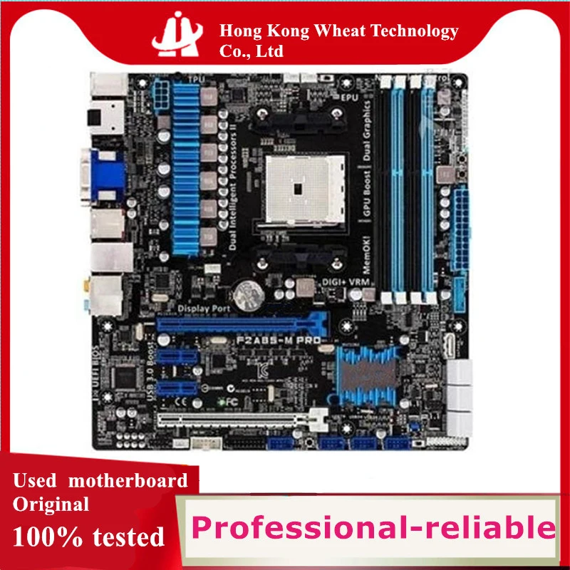 For AMD A85 F2A85-M PRO motherboard Used original Socket FM2 DDR3 64GB USB2.0 USB3.0 SATA3 Desktop Mainboard