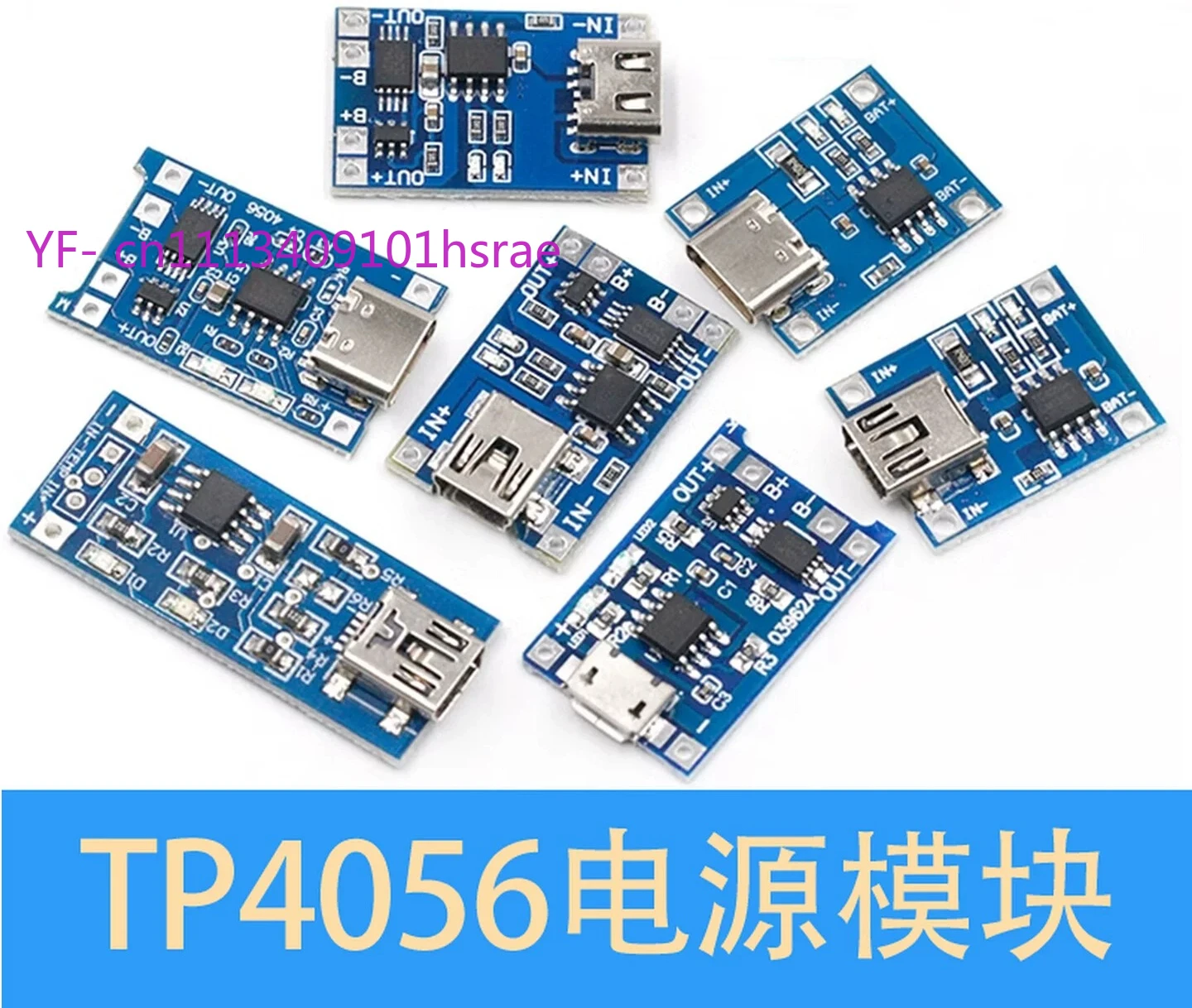 TP4056 Lithium Battery Charging Module, 1A 18650 Single Cell Charger Board with Overcharge and Over-Discharge Protection