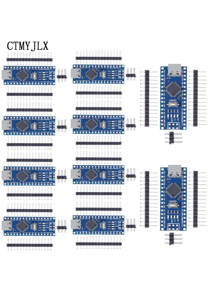 10 szt. Mini/Type-C/Micro USB do Nano 3.0 z bootloaderem kompatybilnym, kontroler do Arduino, sterownik USB CH340, 16Mhz ATMEGA328P — zdjęcie produktu 6