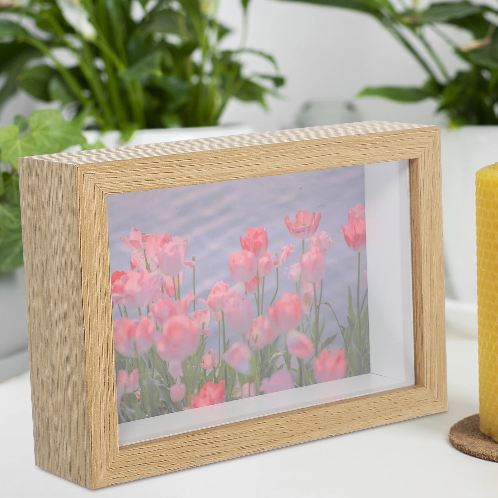 

Tulip Photo Frame Lights PVC Table Decor Tulip Lamp Bedroom Desk Lamp Office Table Decor Work Light
