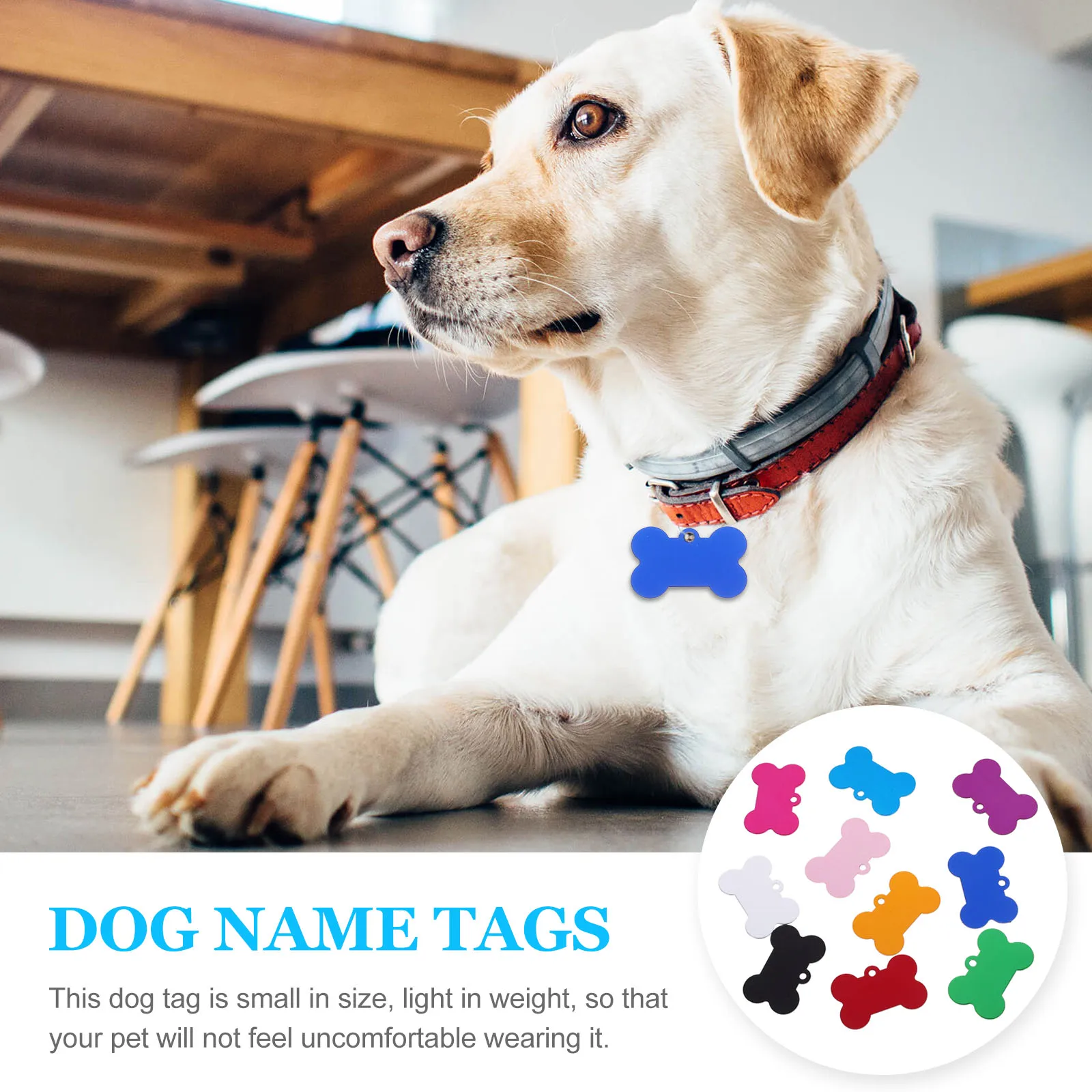 

50pcs Aluminum Alloy Pet Name Id Small Cute Dog Bone Shape Tags For Collar Pendant Durable Metal Tags For Pets Dog Tag Blanks