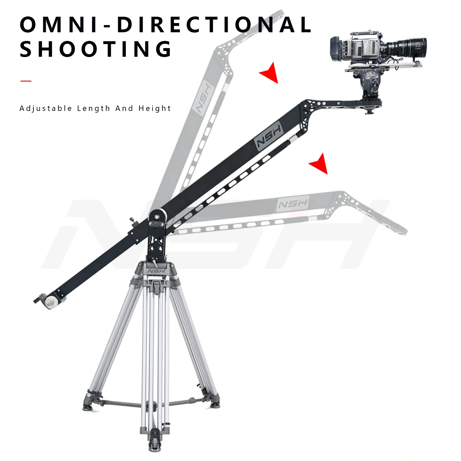 NSH Telescopic Camera jib Crane Rocker Arm Photography Equipment For Making Film