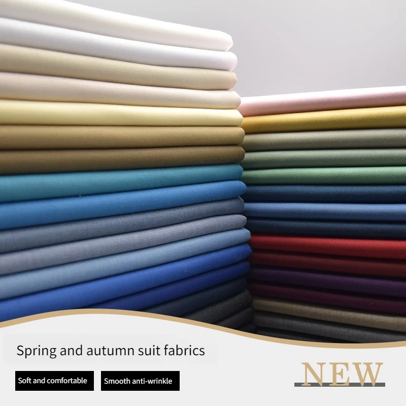 Spring Autumn Suit Fabric By The Meter for Waistcoat Pants Skirt Diy Sewing Needlework Cloth Soft Smooth Anti-wrinkle Plain Gray