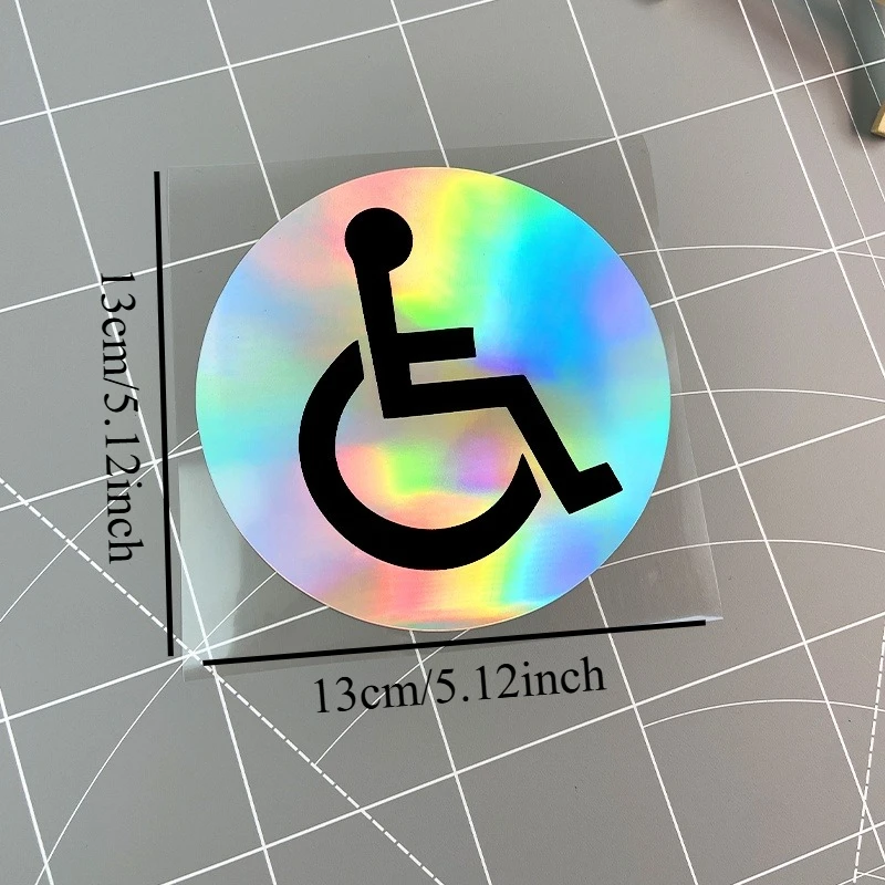 Disabled Wheelchair Handicap Car Stickers Waterproof for DIY Auto Rear Window Trunk Bumper Vinyl Decals Vehicle Decoration