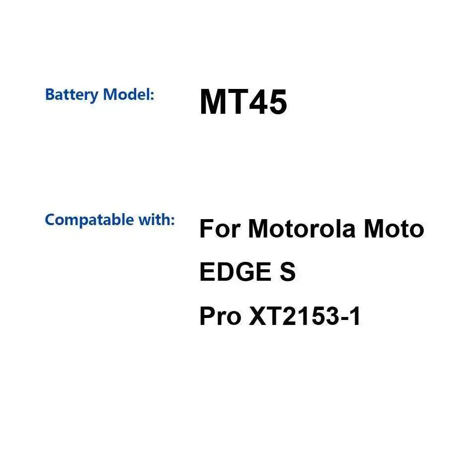 

MT45 для Motorola Moto Edge S Pro XT2153-1 безопасный аккумулятор для мобильного телефона 4520 мАч премиум-замена