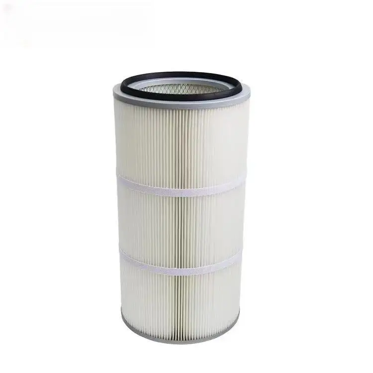 

Factory Direct Sale Industrial Polyester Powder Pleated Dust Cartridge Filter Element