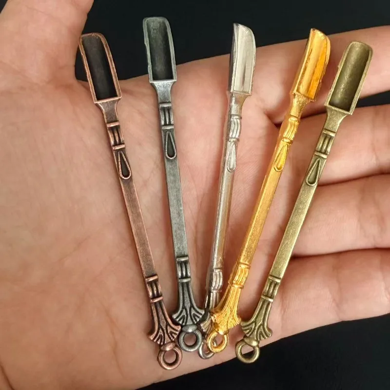 3PCS 5PCS High Quality Snuff spoon Smoking Pipe spoon Portable medicine scoop Metal cigarette paste shovel Cool Gadget for Men