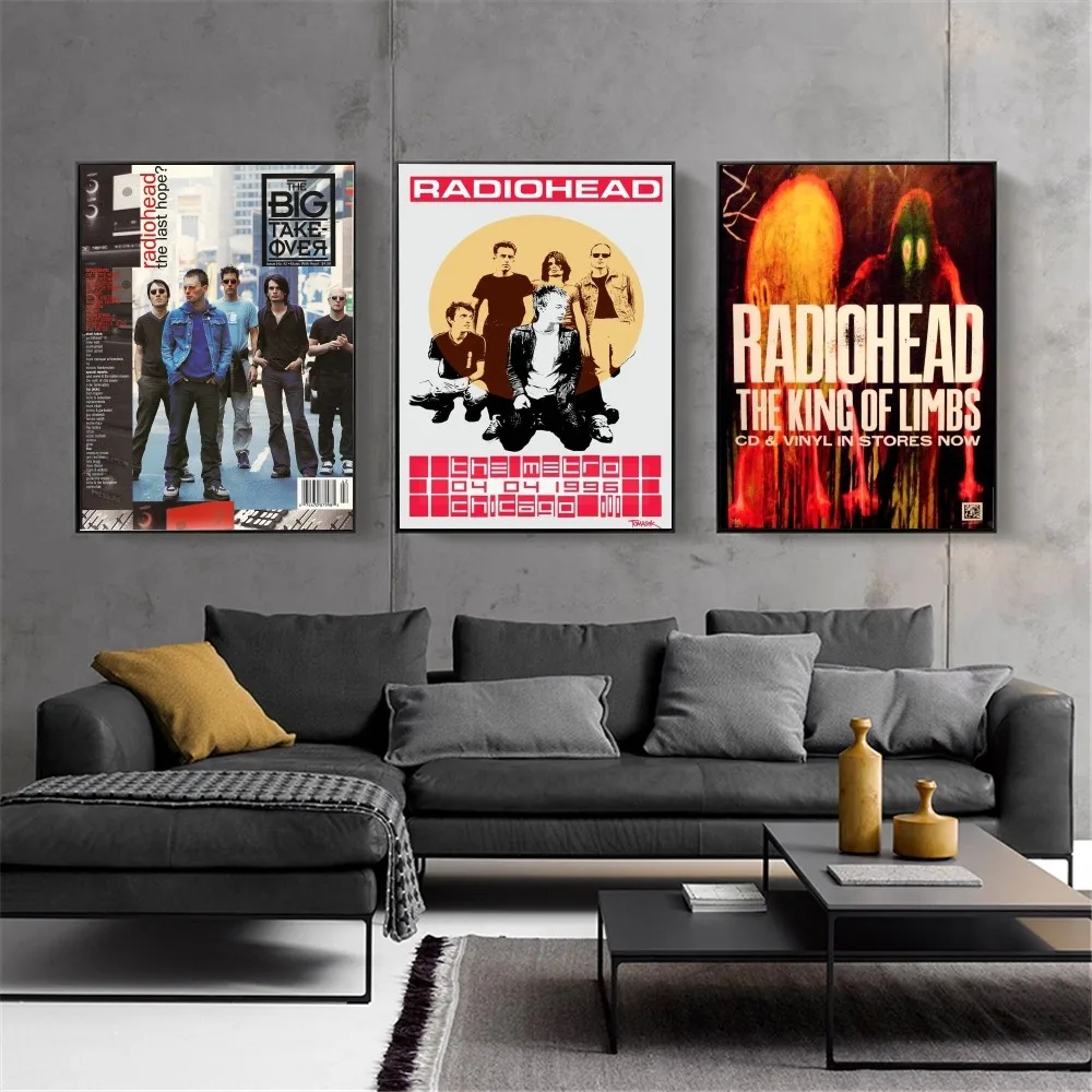 

Rock Band Radiohead Music Art DIY Poster Kraft Paper Vintage Poster Wall Art Painting Study Stickers Big Szie Wall Painting