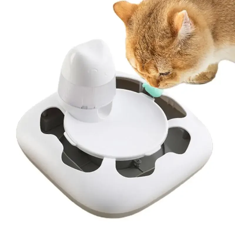 Automatic Dog Feeder Rechargeable Cat Food Dispenser Kitten Food Container Car Teaser Machine Interactive Toy Pet Supplies