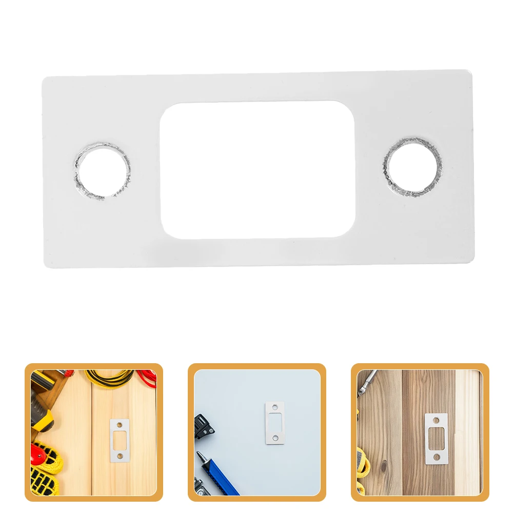 

2PCS Black Steel Corner Deadbolt Backplate Lock Tongue Guides for Wooden Doors Durable Smooth Door Corner Hardware Plates