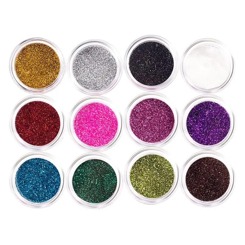 DIY Nail Art Glitter Pulver Staub Dekoration Kit für Acryl Tipps UV Gel Maniküre Werkzeuge