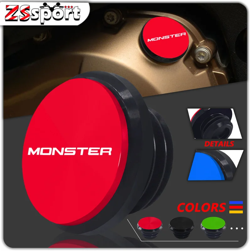 

monster Motorcycle Accessories CNC Engine Oil Cap Fuel Filler Cap Protection For Monster 821 1100 1200 1200S 2011-2018 2019 2020