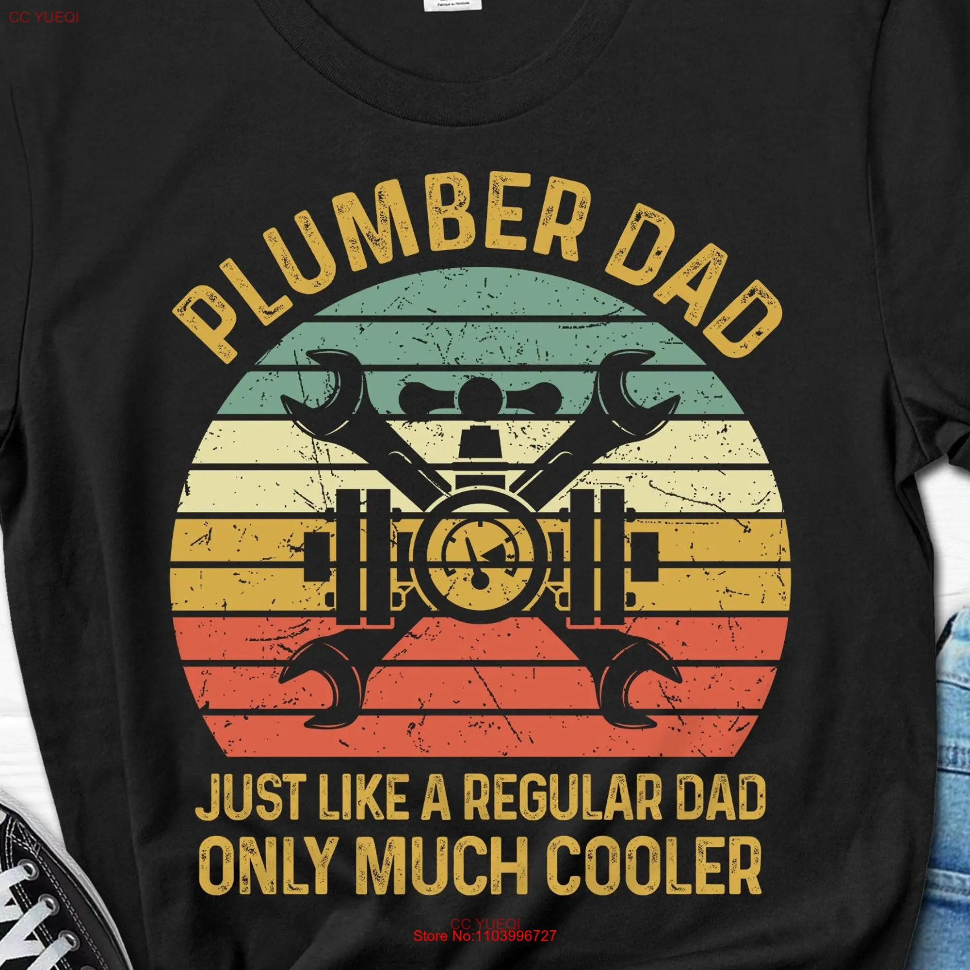 Plumber Husband Men's T Shirt Funny Handyman Papa For Him Plumbing From Wife Father's Day Men Dad s long or short sleeves