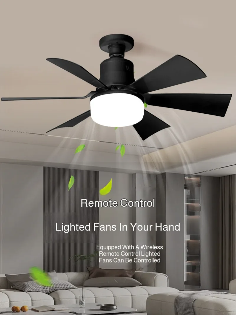 

Бытовой бесшумный вентилятор для спальни, небольшой умный потолочный вентилятор, светильник для вентилятора ресторана