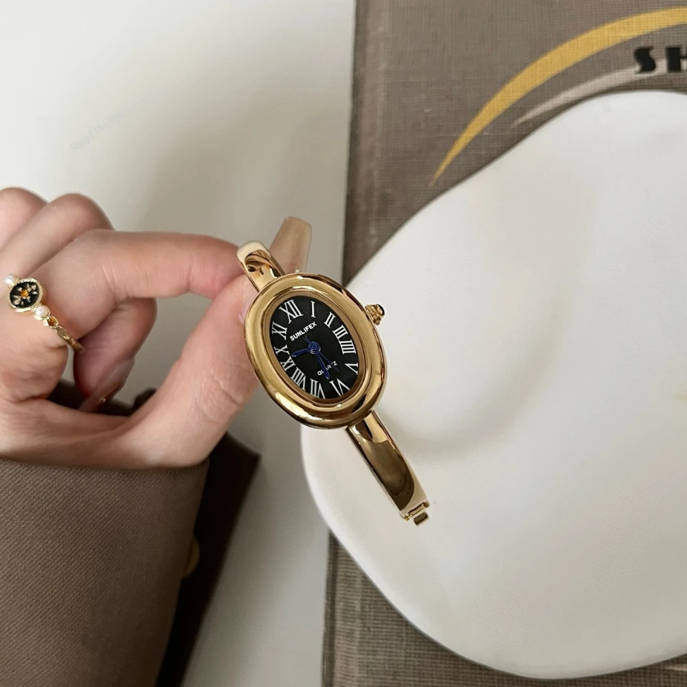 Часы для ванны, женские элитные розовые золотые легкие роскошные круглые часы с металлическим браслетом, женские модные кварцевые наручные часы, ювелирные изделия, подарок