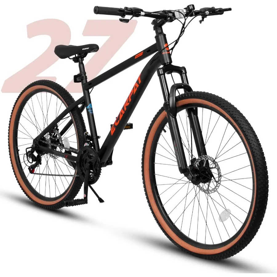 

24 26 27.5 Inch Wheel Mountain Bike 21 Speed MTB Bike with Full Front Suspension Steel Frame and Dual Disc Brakes Adult Mens Ou
