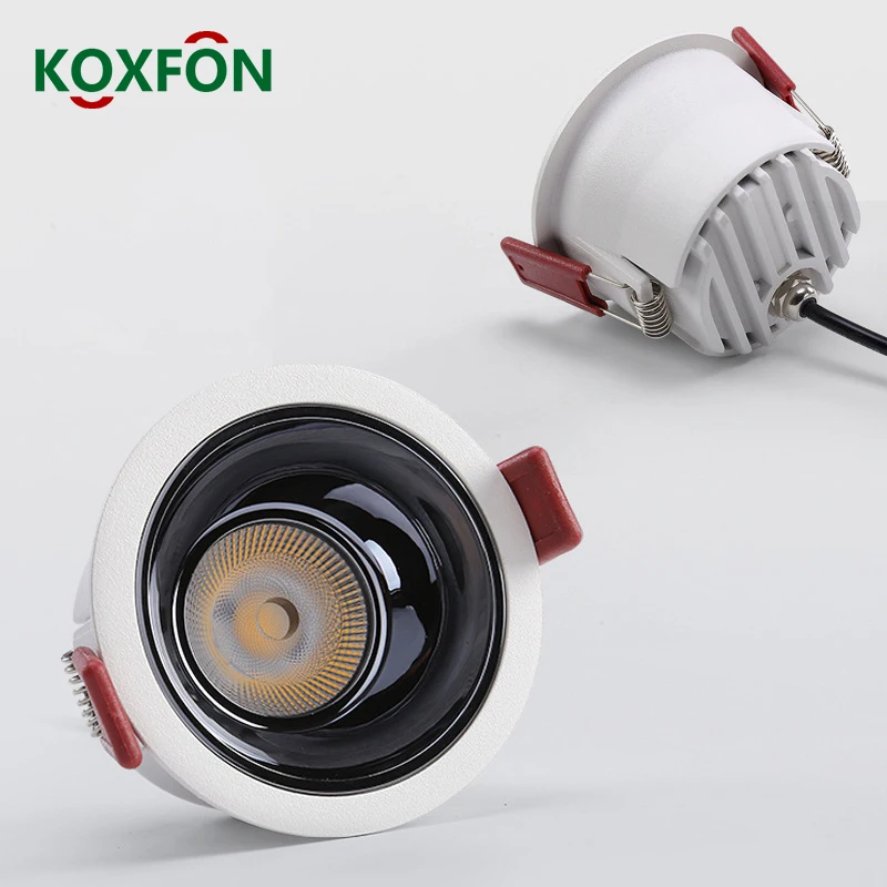 Waterproof LED Spotlight For Bathroom Deep Anti-glare Downlight IP65 Home Commercial Hotel Ceiling Recessed Anti-fog Spot Light