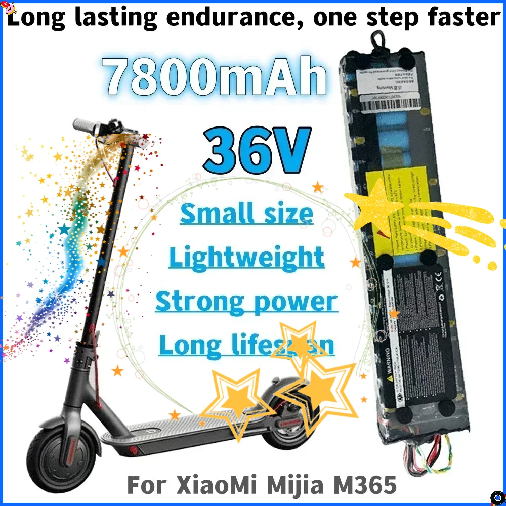 

36V 7800mAh Battery Pack for Xiaomi M365 Electric Scooter 10S3P 18650 NE1003-H Cell Communication Interface Discharge Tail Light