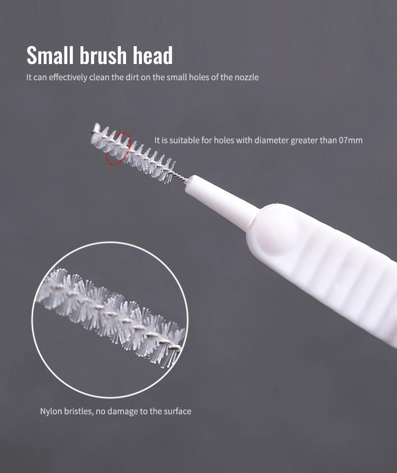 50/100pcs Bathroom Nylon Brush Shower Head Anti-clogging Cleaning Brush Mobile Phone Hole Pore Gap Wash Tools Toilet Accessorie