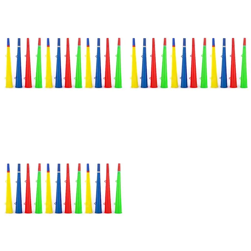 

L71A 36 шт. Пластиковые горны для стадиона, фанатские горны-трубы для футбольных матчей, аксессуары для поддержки на спортивных мероприятиях