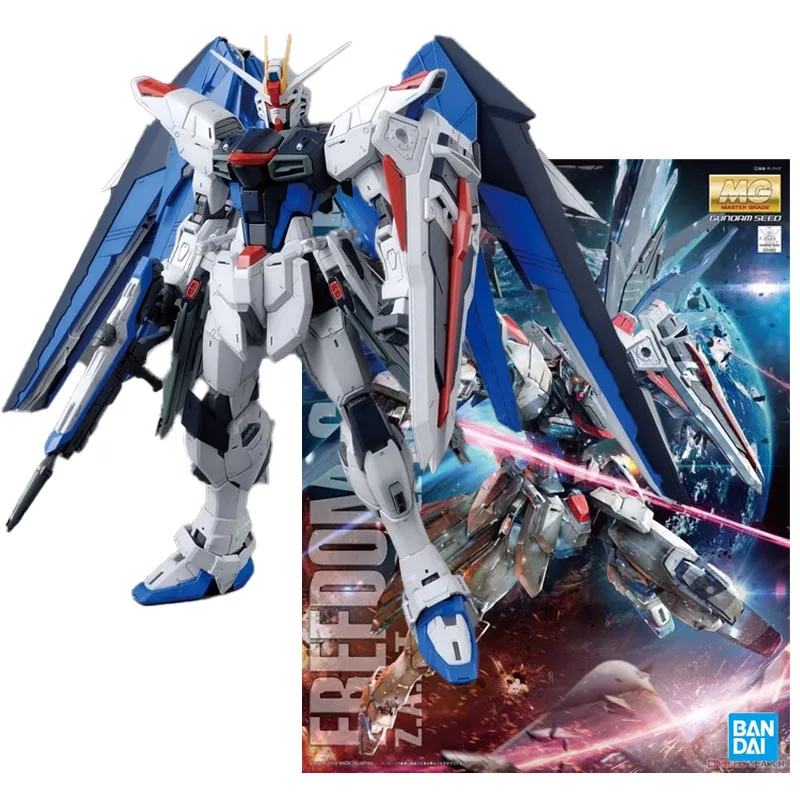 

Bandai Original Genuine Ver.2.0 MG 1/100 FREEDOM GUNDAM Anime Action Figure Assembly Model Kit Robot Toy Gift for Children Kids