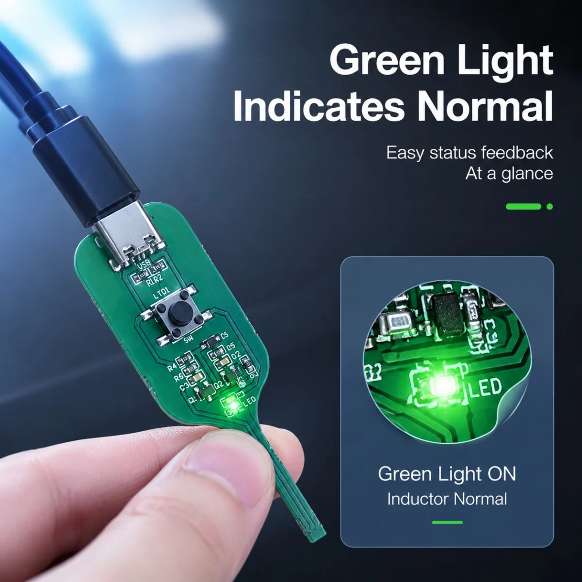 Lightweight Inductor Testing Device Plug and Play Easy Operation Intuitive Light Indication for Daily Circuit Maintenance Work