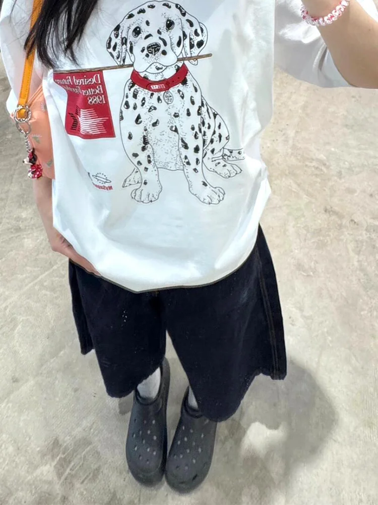 

Большие размеры, винтажные джинсовые брюки с буквенным принтом на семь футов, женские летние тонкие прямые повседневные модные брюки с высокой талией, широкая...