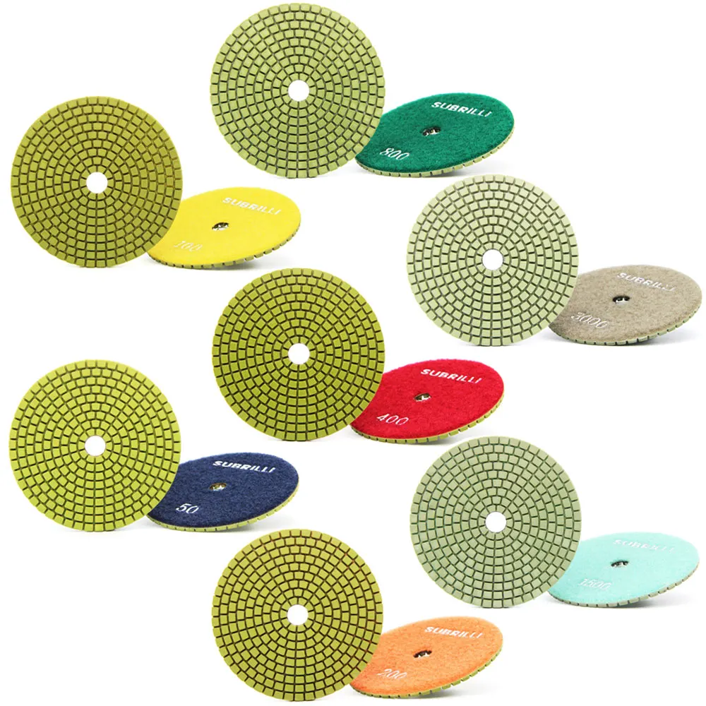 

3/4 Inch Diamond Polishing Pad Wet Abrasive Sanding Disc Grinding Wheel For Granite Marble Concrete 80/100mm Polisher 50-3000#