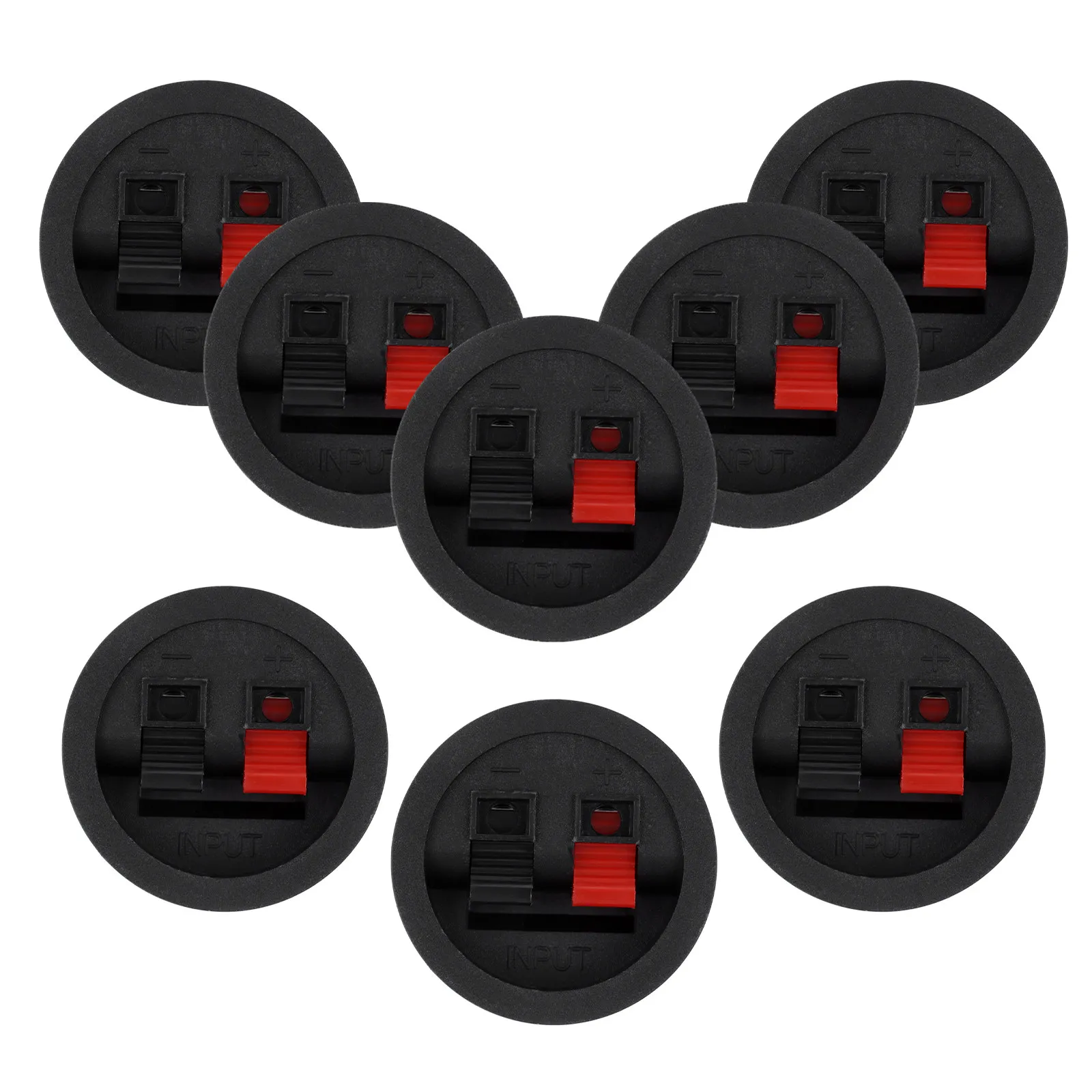 8Pcs Round Speaker Wire Clamp Terminal Board Secure Connection for Amplifier Speaker Junction Easy Install Home Audio and