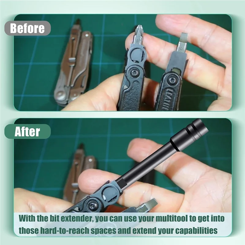 

Hot Sale-Bit Driver Extender Add-On Accessory For Multi-Tools,1/4Inch Hex Bits Adapter For Leatherman,Surge,Wave Plus