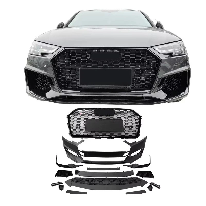 

2017-2019 Facelift RS4 Body Kit for A4 B9 Front Bumper with Grille Upgrade to RS4 Front Bumper ABS Material