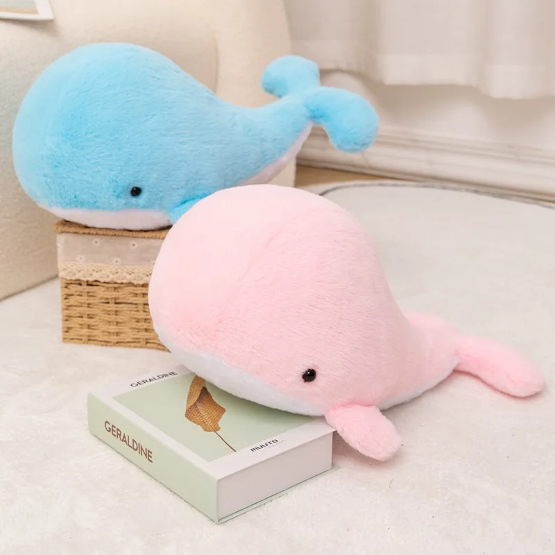 

Bubble Kiss Cute Whale Plush Toys Throw Pillows Office Sleeping Fluffy Seat Cushion Home Decor Cartoon Pink Pillows for Bedroom