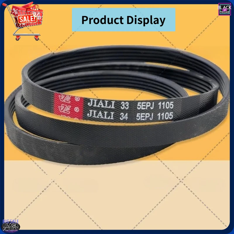 New 1pcs For Sanyo Whirlpool Drum Washer Drive Belt 5EPJ1105 Motor Transmission Belt Replacement Part